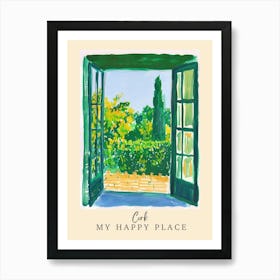 My Happy Place Cork 3 Travel Poster Art Print