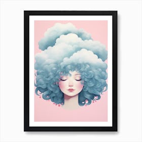 Cloudy Girl Art Print