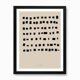 Rhyme Composition In Black And Beige Art Print