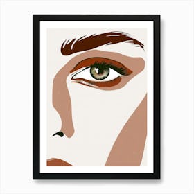 Portrait Of A Woman'S Face Art Print