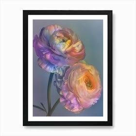 Iridescent Flower Ranunculus 1 Art Print