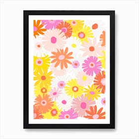 Crepe Paper Flowers In Summer Art Print