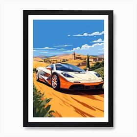 A Mclaren F1 In The Tuscany Italy Illustration 3 Art Print