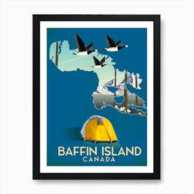 Baffin Island Canada Camping Art Print