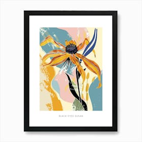 Colourful Flower Illustration Poster Black Eyed Susan 1 Art Print