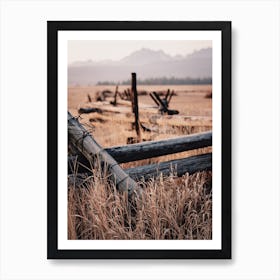 Wooden Western Fence Art Print