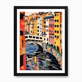 Ponte Vecchio, Florence Italy Colourful 3 Art Print