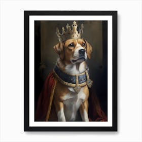 King Beagle 1 Art Print