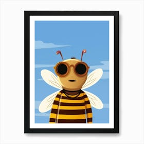 Little Honey Bee 2 Wearing Sunglasses Art Print