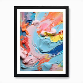 Multicolored Paint Texture V2 Art Print