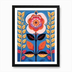 Flower Motif Painting Rose 1 Art Print