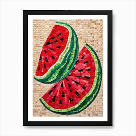 Watermelon Mosaic 4 Art Print