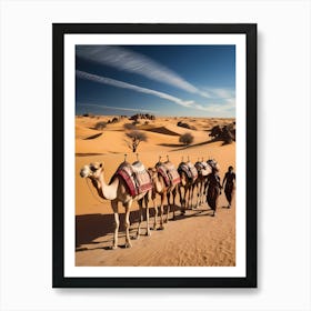 Camels In The Desert 1 Art Print