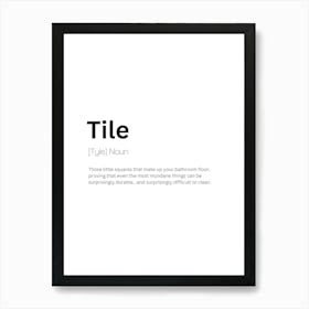 Tile Definition Meaning Art Print