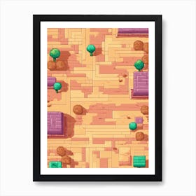 Pixel Art Wall Art For Living Room 3 Art Print