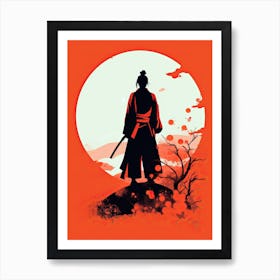 Graceful Samurai Serenity Art Print