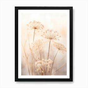 Boho Dried Flowers Queen Annes Lace 1 Art Print