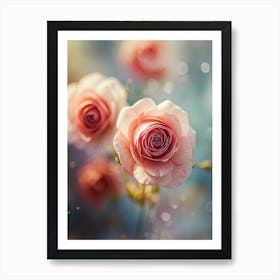 Pink Roses 3 Art Print