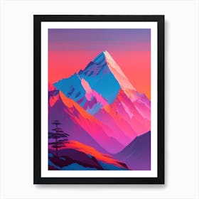 Mount Everest Dreamy Sunset 3 Art Print