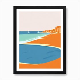 Cala Comte Beach Ibiza Spain Midcentury Art Print