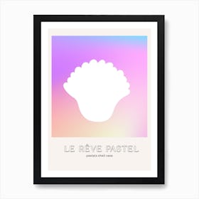 Le Reve Pastel Dream Sea Shell Vase Art Print