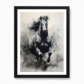A Horse Painting In The Style Of Chiaroscuro 4 Art Print