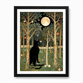 William Morris Cat In The Forest 11 Art Print