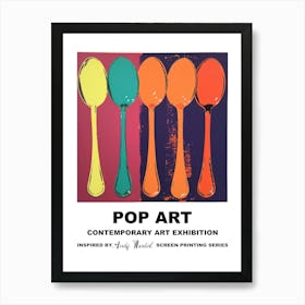 Poster Spoons Pop Art 1 Art Print