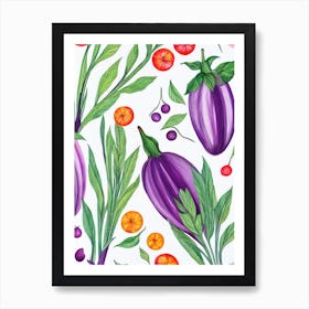 Eggplant Marker vegetable Poster