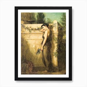 Gone but Not Forgotten by John William Waterhouse Remastered Oil Painting Grief Death Mythological Goddess Witchy Pagan Legend High Definition Dreamy Art Print