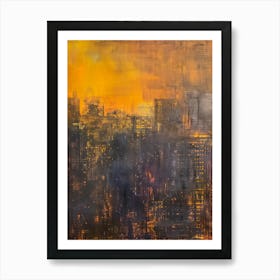 Sunset Cityscape Art Print