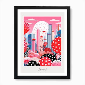 Poster Of Istanbul, Illustration In The Style Of Pop Art 4 Art Print