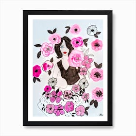 Pink Flowers 🌺 Art Print