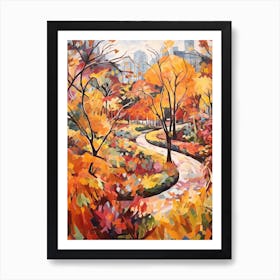 Autumn Gardens Painting Central Park Conservatory Garden 2 Art Print