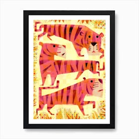 Three Tigers Art Print