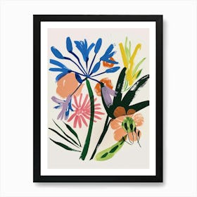 Painted Florals Agapanthus 4 Art Print