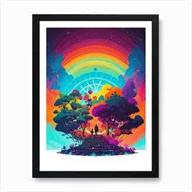 Rainbow Forest Art Print