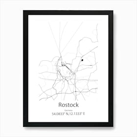 Rostock,Germany Minimalist Map Poster