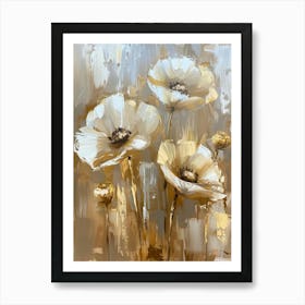 White Poppies 9 Art Print