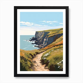 Pembrokeshire Coast Path Wales 3 Hiking Trail Landscape Art Print