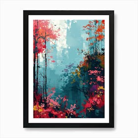 Autumn Forest | Pixel Art Series Art Print