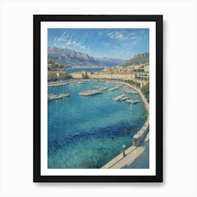 Reflections in the Harbor Harbor In France Art Print