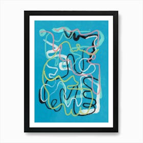 Abstract Painting pastel Art Print