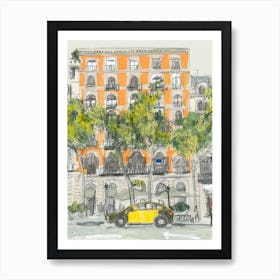 Barcelona Taxi  Art Print