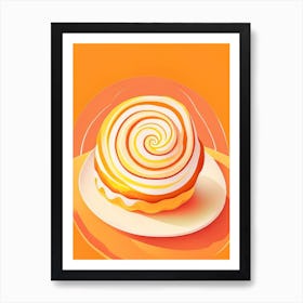 Cinnamon Roll Dessert Pop Matisse 2 Flower Art Print