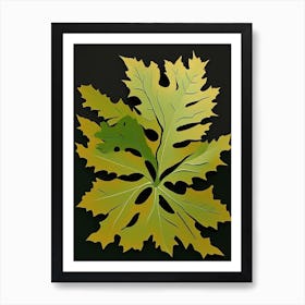 Wood Betony Leaf Vibrant Inspired Art Print
