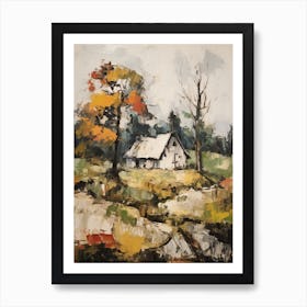 Cottage In The Countryside Painting 10 Art Print