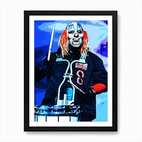 Drums Clown Shawn Crahan slipknot music band Art Print