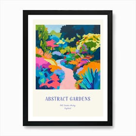 Colourful Gardens Rhs Garden Wisley United Kingdom 1 Blue Poster Art Print