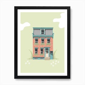 Cute Pastel Cottage Art Print